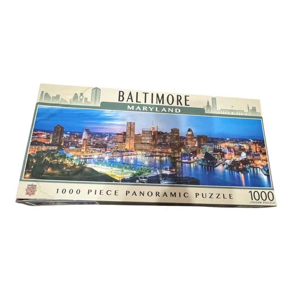Baltimore Maryland 1000-Piece Panoramic Puzzle - City Nightscape